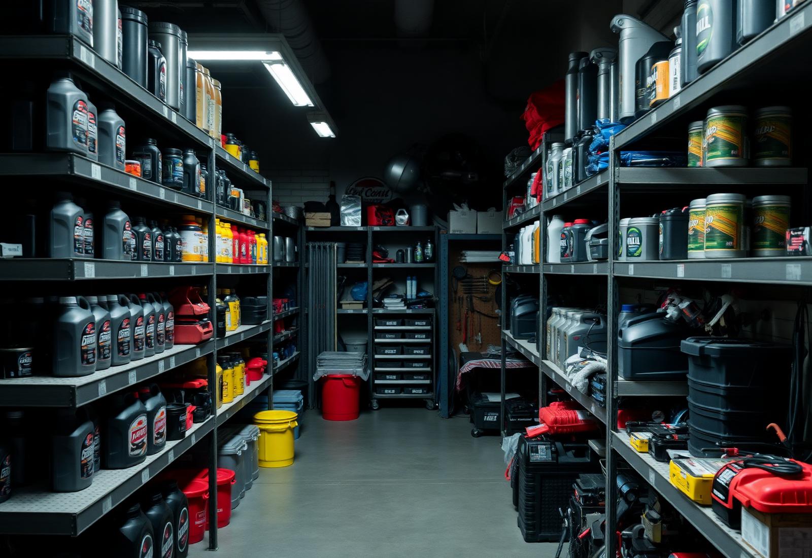 Parts shelves